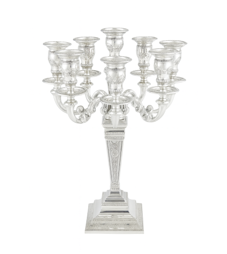 Hungarian candelabra 9 branches pure silver