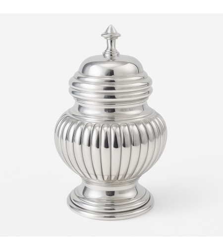 Pure silver strips honey dish