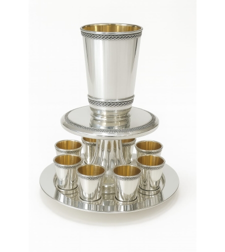 Pure silver zigzag wine dispenser (funnel)