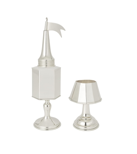 Pure Silver Hexagonal Havdalah Set