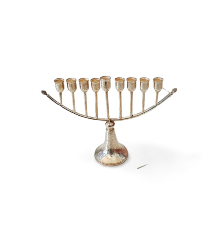 חנוכיה קשת פטיש כסף טהור