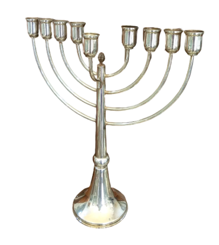 חנוכיה קשתות כסף טהור