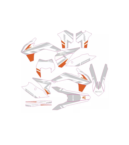 קיט מדבקות KTM SX/F 13-15 EXC/F 14-16