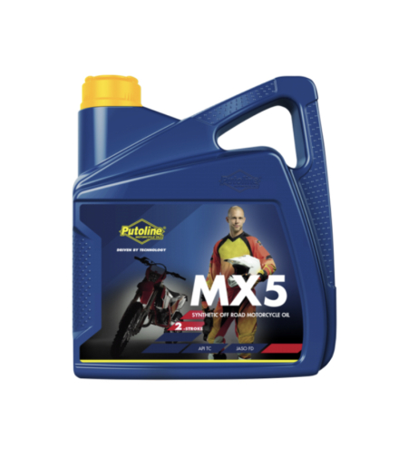 שמן 2 פעימות חצי סינטטי MX5 2T ארבעה ליטרים PUTOLINE