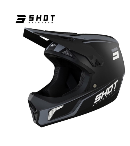 קסדת אופניים מלאה SHOT שחור אפור