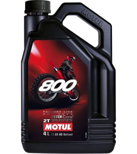 שמן 2 פעימות סינטטי מלא מוטול v800 MOTUL ארבעה ליטרים