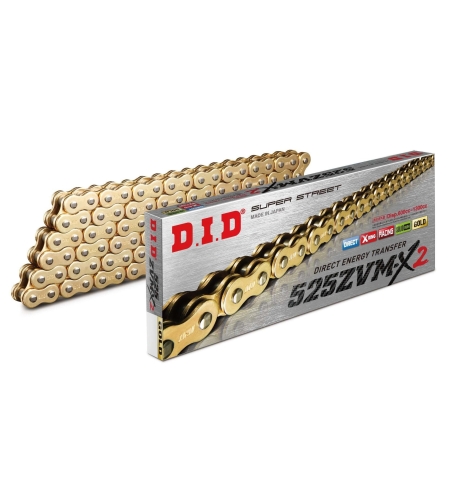 שרשרת מחוזקת 124 חוליות DID 525zvmx זהב