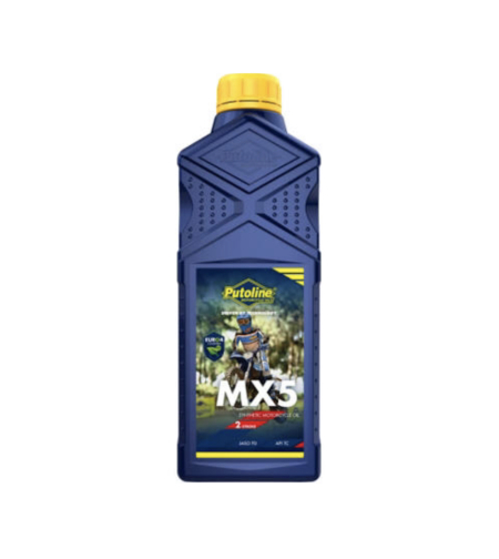 שמן 2 פעימות חצי סינטטי  MX5 2T ליטר אחד PUTOLINE