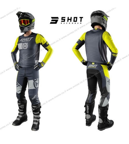 חליפת רכיבה SHOT במבצע!! צהוב/אפור/הסקוורנה