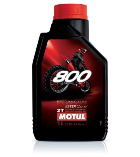 שמן 2 פעימות סינטטי מלא מוטול v800 MOTUL ליטר אחד