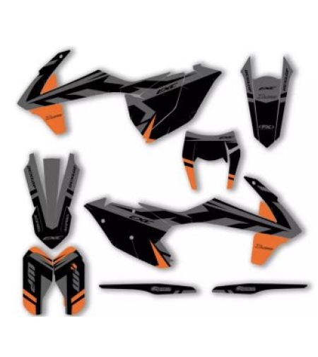 קיט מדבקות KTM SX/F 13-15 EXC/F 14-16 אפור כתום