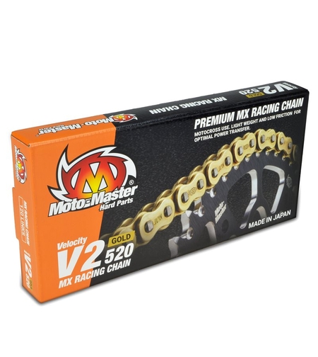 שרשרת 120 חוליות 520 MotoMaster V2 זהב מחוזקת