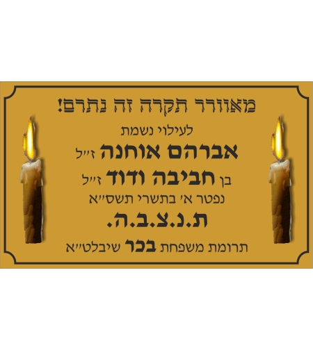 שלט מתכת לפי מידה