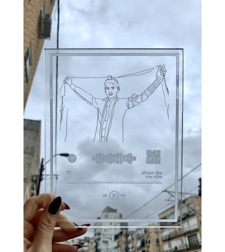 חריטת ציור על פרספקט שקוף