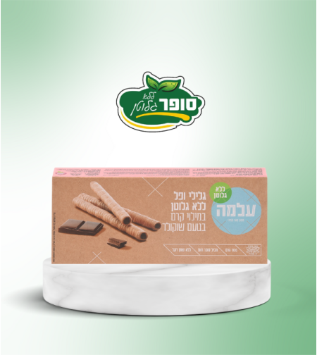 גלילי ופל במילוי קרם בטעם שוקולד