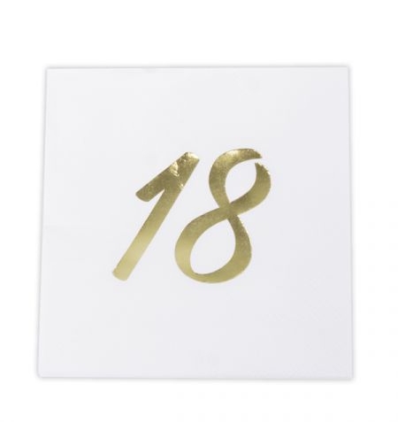 מפיות נייר קוקטייל 16 יח- יום הולדת 18