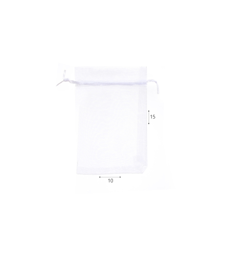 1/20 שקית אורגנזה לבנה 10*15