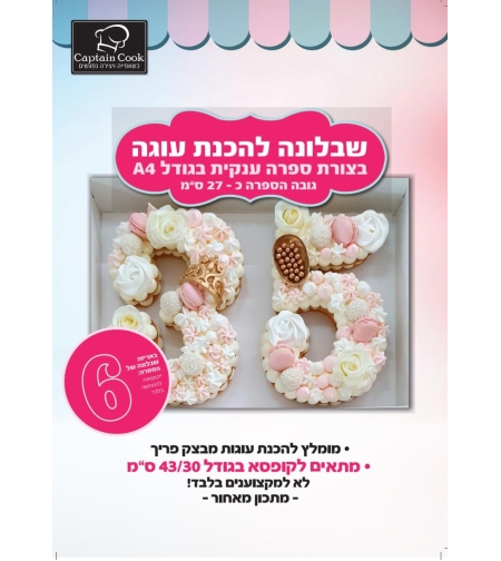 005AF שבלונה מפלסטיק בגודל A4 ספרה 6