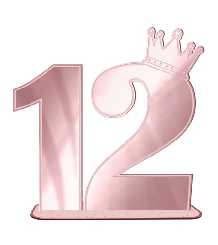 מרכז שולחן 12 לבת מצווה - 30 ס