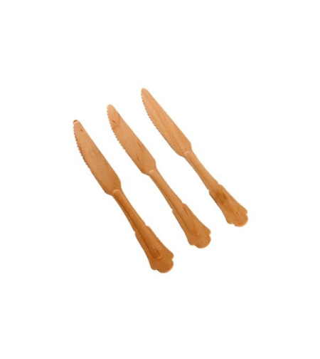 סכינים מעץ לבנה (25 יח)