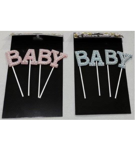 טופר BABY חרוזים כחול/ורוד