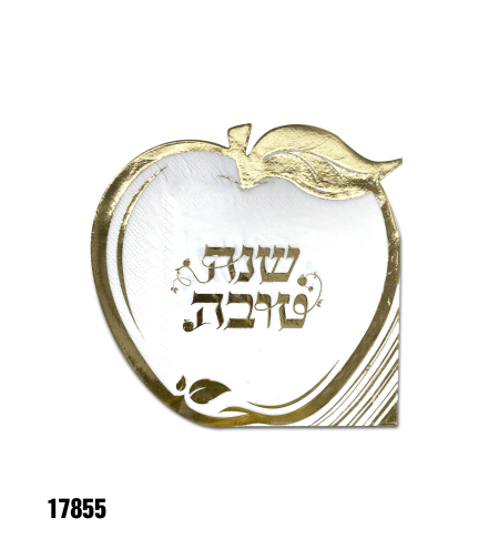 מפיות בצורת תפוח - זהב - 12 יח