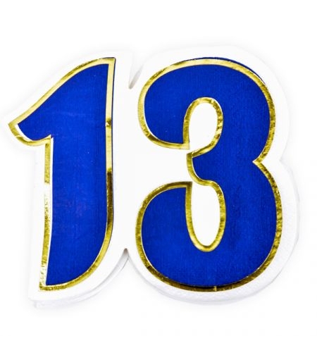 מפיות נייר צורני- 16 יח- בר מצווה 13