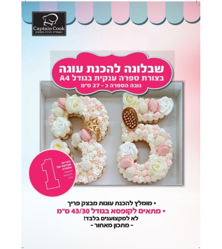 005AA שבלונה מפלסטיק בגודל A4 ספרה 1