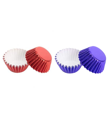 מנג'ט מטאלי אדום/כחול 100 יח' מידה 2 PVC