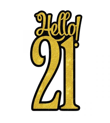 קישוט מרכז שולחן Hellow 21- זהב שחור