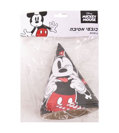 כובע מסיבה -6 יח' מיקי מאוס קלאסי