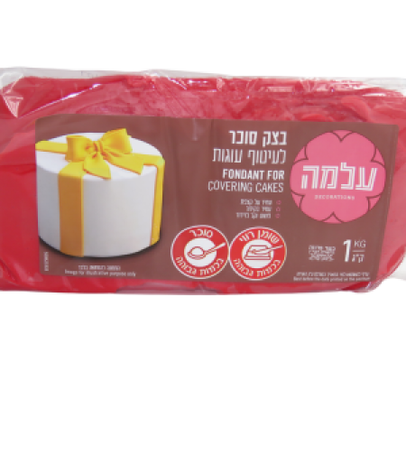 בצק סוכר 1 קילו צבע אדום