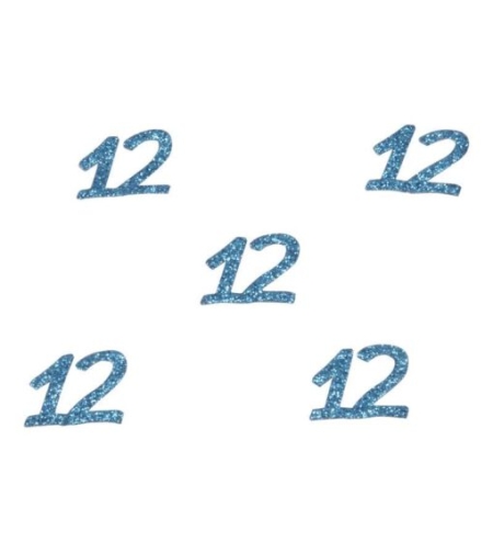 קונפטי לשולחן מספר 12 - תכלת (50 יח)