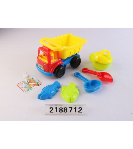 סט כלי חול במשאית 6 חלקים