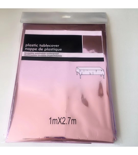 מפת שולחן מטאלית 100*270 ורוד