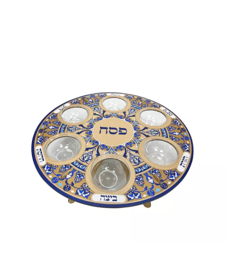 קערת סדר מקרטון על סטנד + קעריות פלסטיק