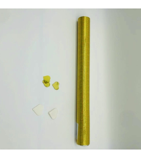 תותח קונפטי 40 סמ - מטאלי זהב