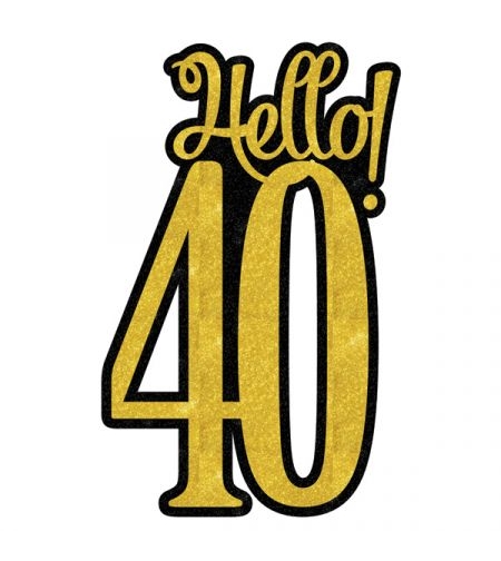 קישוט מרכז שולחן Hellow 40 - זהב שחור