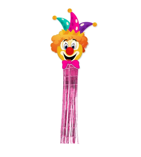 ‏קישוט לתלייה ליצן עם פרנזים