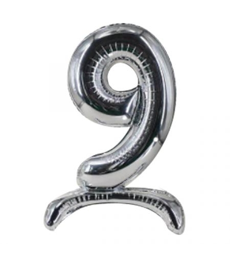 בלון מיילר 32 מרכז שולחן כסף ספרה 9