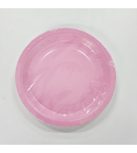 צלחת נייר 9' (10יח') ורוד