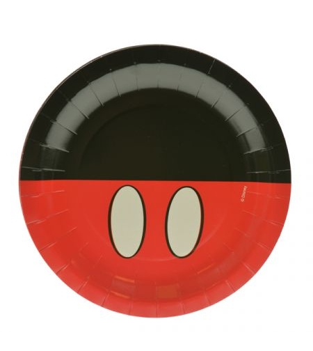 צלחות נייר 23 סמ 8 יח' עגולות-מיקי מאוס קלאסי