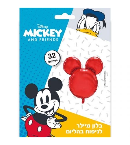בלון מיילר 32 ראש מיקי - אדום (C)