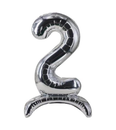 בלון מיילר 32 מרכז שולחן כסף ספרה 2