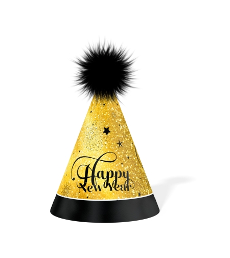 מיני כובע HAPPY NEW YEAR * יח' 6
