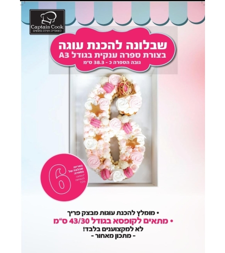 005EF שבלונה מפלסטיק בגודל A3 ספרה 6