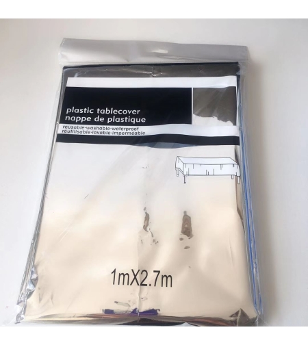 מפת שולחן מטאלית 100*270 כסף
