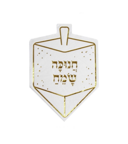 חב' 16 מפיות נייר בצורת סביבון -זהב מוטבע