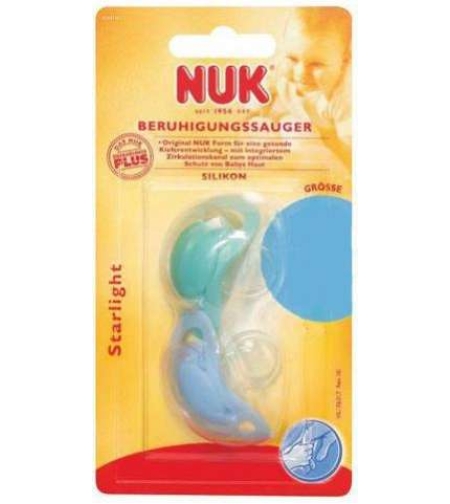 נוק - זוג מוצצי סטארלייט NUK Starlight Pacifier