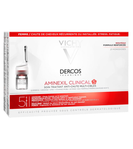 וישי - אמינקסיל קליניקל 5 אמפולות לנשים Aminexil Clinical 5